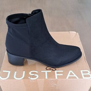 JustFab  Alexis Ankle Boot - Color: Black - Size: 11